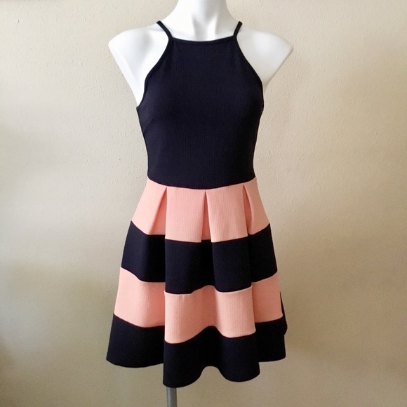 a'gaci Dresses & Skirts - ‼️sold‼️ Agaci pink and navy striped  dress